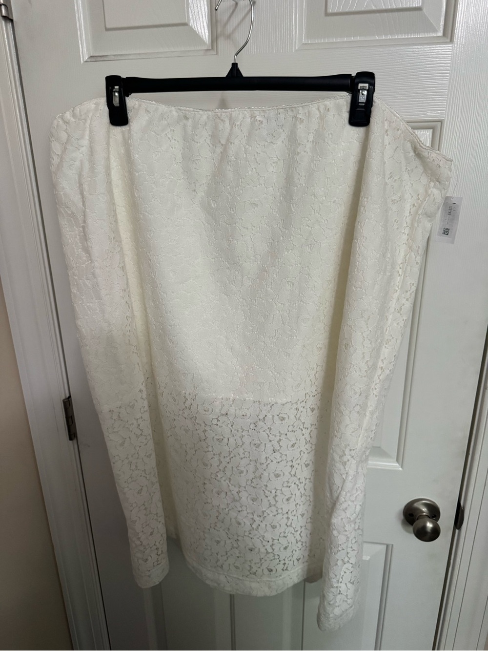 Old Navy High-Waisted Lace Midi Skirt 3X Off White Ivory PLUS 39 Semi Lined NWT